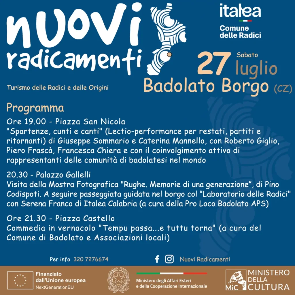 Nuovi radicamenti evento badolato catanzaro
