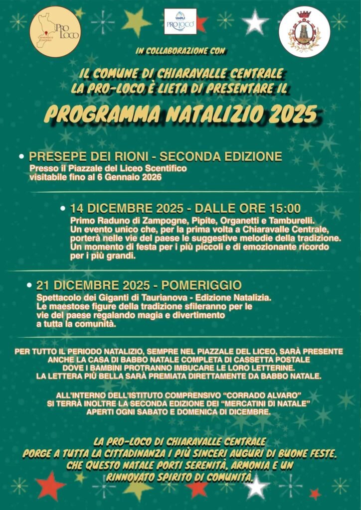 programma natalizio chiaravalle centrale